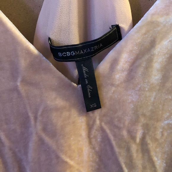 NWT- BCBG- Blush Velvet Dress - Picture 4 of 8